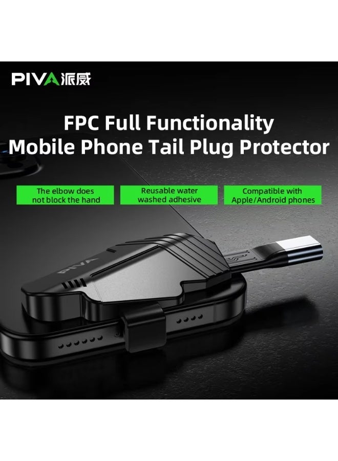 PIVA Gaming FPC Elbow Tail Plug Protector Type C – 90° Ergonomic Design, 4K@60Hz Support, 60W Fast Charging & 10Gbps Data for RedMagic, iPhone, Samsung, Android Devices, Mobile Phones - Image 2